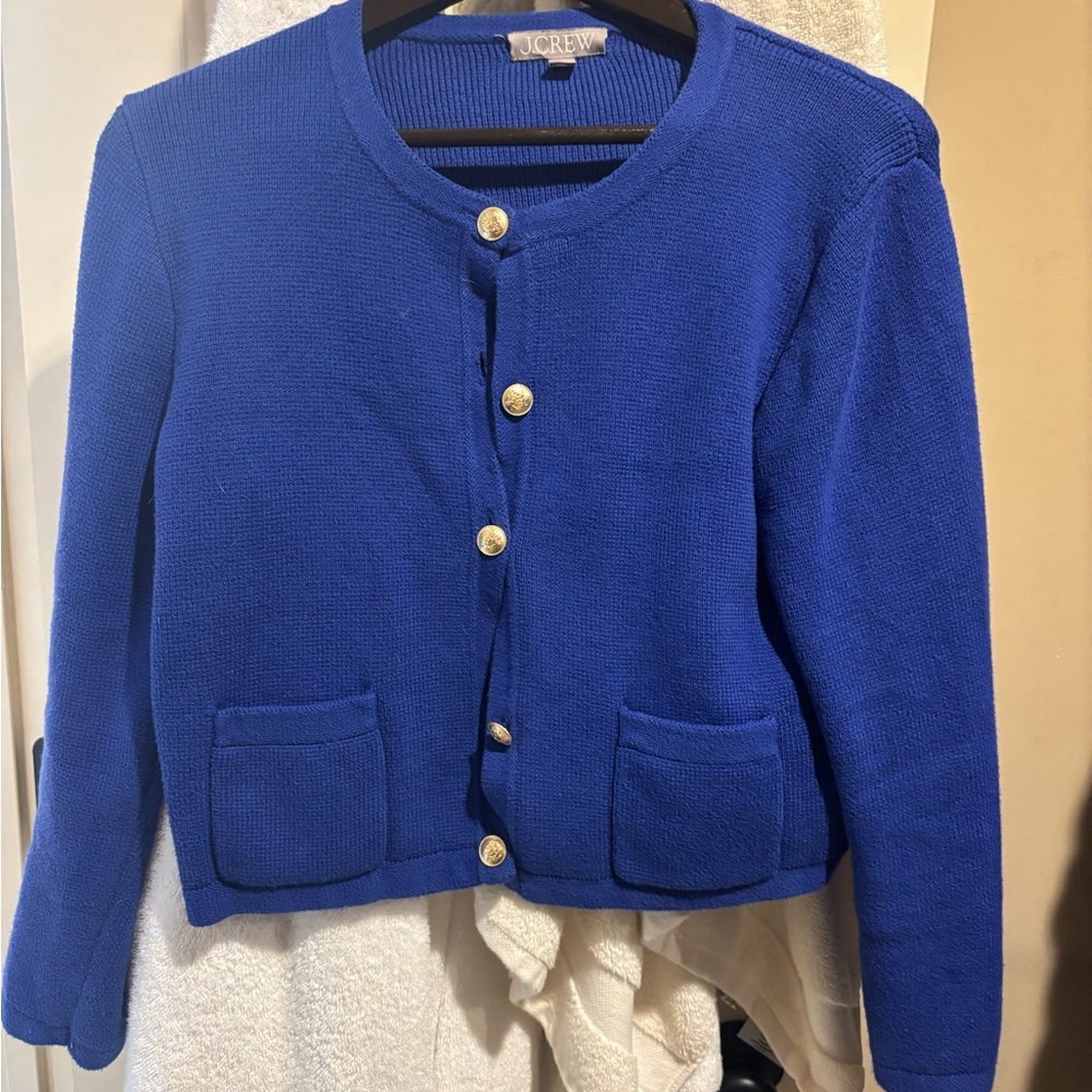 J. Crew Women's Royal Blue Knit Blazer